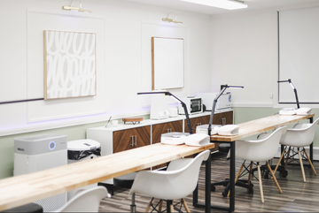 Japanese Nail Salon interior in Fort Lee, New Jersey